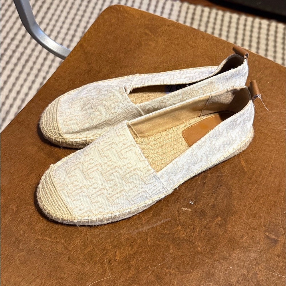 Ralph Lauren Beige Espadrille Flats